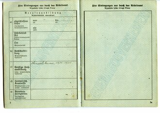 Generalgouvernement ( Besetzte polnische Gebiete ) Arbeitskarte einer Bürogehilfin aus Warschau