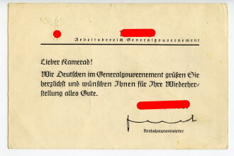 Generalgouvernement ( Besetzte polnische Gebiete ) Karte der NSDAP Arbeitsbereich Generalgouvernement