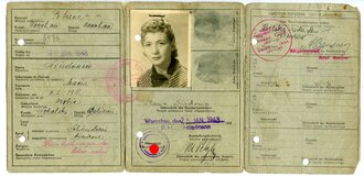 Generalgouvernement ( Besetzte polnische Gebiete ) Kennkarte für eine Schneiderin aus Warschau