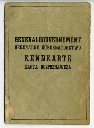 Generalgouvernement ( Besetzte polnische Gebiete ) Kennkarte für eine Frau aus Oberschlesien