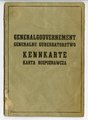 Generalgouvernement ( Besetzte polnische Gebiete ) Kennkarte für eine Frau aus Oberschlesien