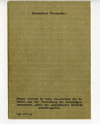 Generalgouvernement ( Besetzte polnische Gebiete )...