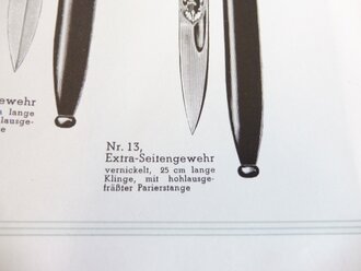 Waffenfabrik F.W. Höller Solingen, Verkaufskatalog Ausgabe 1937 mit 22 Seiten