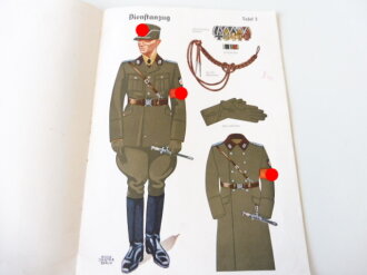"Anzugsarten für die mittleren und oberen Führer des Reichsarbeitsdienstes" Herausgegeben von der Reichsleitung des RAD mit 6 Tafeln, DIN A5