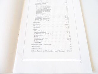 Heeres Kleiderkasse, Preisliste ab 1.Oktober 1937 mit 43 Seiten