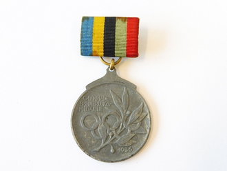 "Olympia Erinnerungs Medaille 1936" Hermann Bänder Schützen König 1936 ohne Inschrift. Tragbare Medaille 35mm Durchmesser