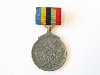 "Olympia Erinnerungs Medaille 1936" Hermann Bänder Schützen König 1936 ohne Inschrift. Tragbare Medaille 35mm Durchmesser