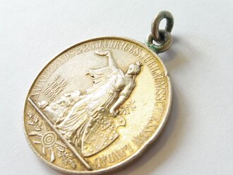 Tragbare Schützenmedaille Landau 1898 zum 25...