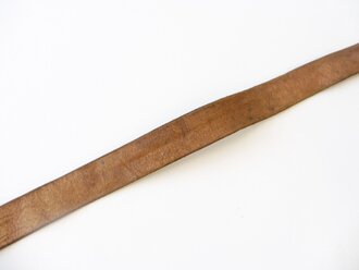 Zweidornkoppel für Parteiverbände, dunkelbraunes Leder, Höhe 41mm, Gesamtlänge 100cm