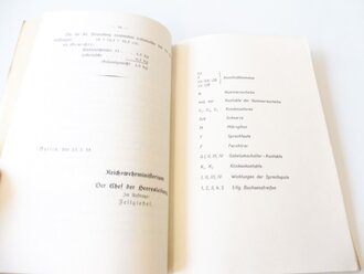 H.Dv.95/16 " Der Amtsanschließer 33" Berlin 1939 mit 16 Seiten plus Anlagen