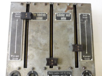 Ladetafel c ( wird zwischen Ladegleichrichter und zu ladenden Sammlern geschaltet ), Funktion nicht geprüft