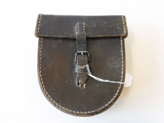 Ledertasche für Kopffernhörer 33 datiert 1939 mit Luftwaffe Abnahme