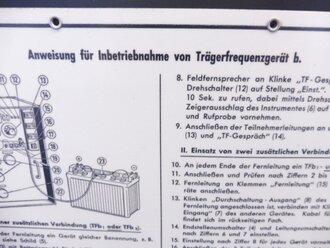 Trägerfrequenzgerät b der Wehrmacht datiert 1944. Gehäuse überlackiert, Frontplatte originallack. Funktion nicht geprüft. Wiegt ca 60kg, Versand nur per Spedition, bitte Kosten erfragen