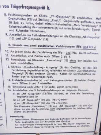 Trägerfrequenzgerät b der Wehrmacht datiert 1944. Gehäuse überlackiert, Frontplatte originallack. Funktion nicht geprüft. Wiegt ca 60kg, Versand nur per Spedition, bitte Kosten erfragen