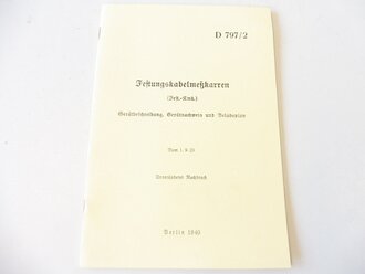 REPRODUKTION, D797/2 Festungskabelmeßkarren,...