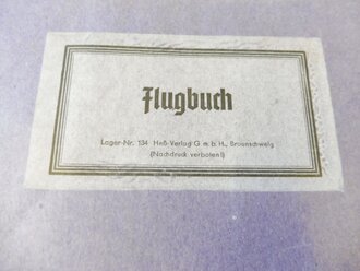 Luftwaffe, Flugbuch mit 23 bescheinigten Flügen Angehörigen der 3.Schüler Kompanie Luftflotten Nachr. Schule 2 von 1944