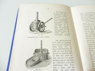 "Ein neues Feld Kochgeschirr" Darmstadt 1886 mit 36 Seiten und 21 Holzschnitten