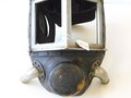Königscher Rauchhelm (eingeführt ca. 1890. Diese Helme waren nur relativ kurze Zeit im Einsatz und wurden zum Teil von Flammenwerfer Einheiten in 1. Weltkrieg übernommen. Ungereinigtes Stück, selten