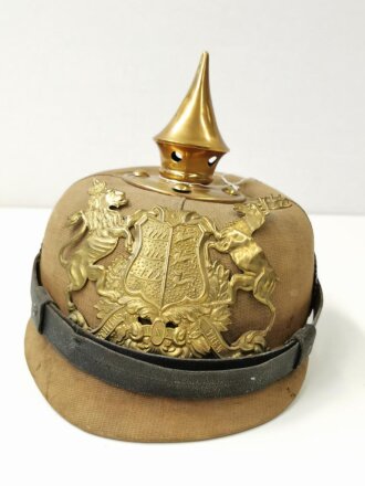 Württemberg, Pickelhaube für Mannschaften aus Kork, Kammerstück.