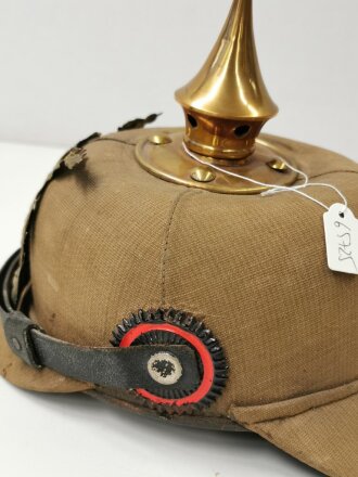 Württemberg, Pickelhaube für Mannschaften aus Kork, Kammerstück.