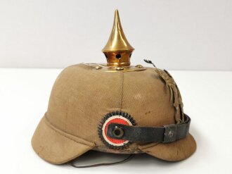 Württemberg, Pickelhaube für Mannschaften aus Kork, Kammerstück.