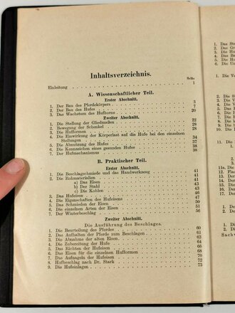 "Leitfaden des Hufbeschlages" von C.Görte Generalveterinär a.D., Berlin 1922 mit 125 Seiten