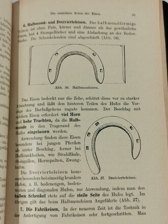 "Leitfaden des Hufbeschlages" von C.Görte Generalveterinär a.D., Berlin 1922 mit 125 Seiten