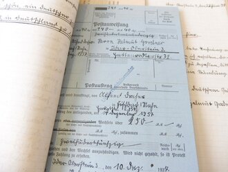 Gruppe Papiere eines Diamantschleifers aus Idar Oberstein, der wohl am Reichsberufswettkampf der Deutschen Jugend im München 1937 teilgenommen hat