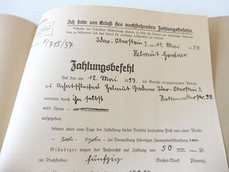 Gruppe Papiere eines Diamantschleifers aus Idar Oberstein, der wohl am Reichsberufswettkampf der Deutschen Jugend im München 1937 teilgenommen hat