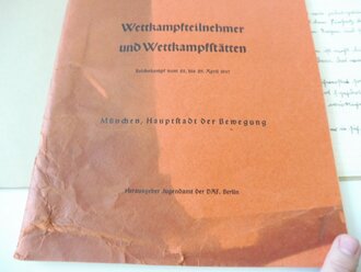 Gruppe Papiere eines Diamantschleifers aus Idar Oberstein, der wohl am Reichsberufswettkampf der Deutschen Jugend im München 1937 teilgenommen hat