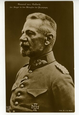 General der Artillerie Max von Gallwitz ( Pour le Meriite mit Eichenlaub) , eigenhändige Unterschrift " Zum Andenken an den 9.Februar 1926" Ausgeschnitten und auf Ansichtskarte aufgeklebt.