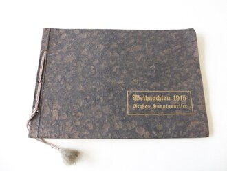 Bildband im Stil eines Fotoalbum " Weihnachten 1915 Großes Hauptquartier" 16 Abbildungen