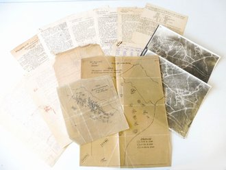 Diverse Artillerie Befehle, Luftbildaufnahmen usw..vom Mai 1915 in Frankreich