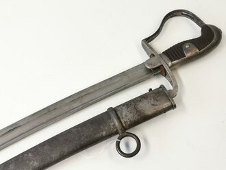 Preußen Artillerie Säbel Modell 1848 mit Abnahme von 1873. Gereinigtes Stück mit Troddel