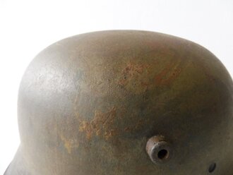 1. Weltkrieg, feldgraue Stahlhelmglocke , Originallack