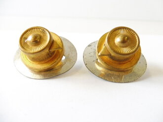 2 x Knopf 91 für eine Pickelhaube. Messing