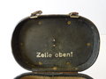 Behälter zum Lichtsprechgerät 80 der Wehrmacht aus Ersatzmaterial, Hersteller Zeiss Jena. Guter Zustand, vorne undeutliche, wohl nachträglich angebrachte Beschriftung