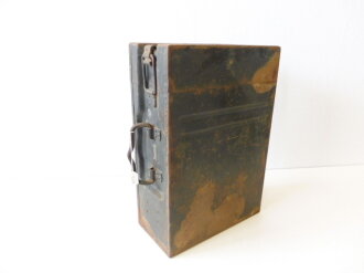 Transportkasten für 2 Stück 20mm Flak Magazine der Wehrmacht, Originallack