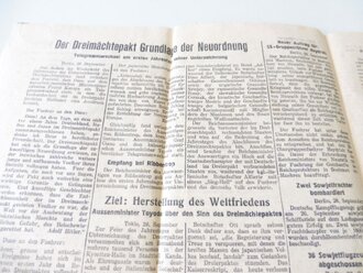 "Ost Front" Nachrichtenblatt einer Propaganda Kompanie vom 29. September 1941