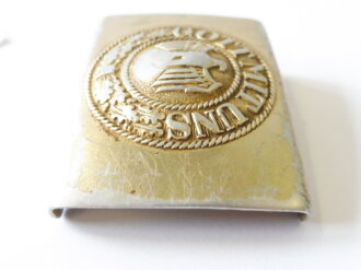 Kriegsmarine Koppelschloss für Mannschaften , Aluminium eloxiert R.S.&S., entnazifiziert