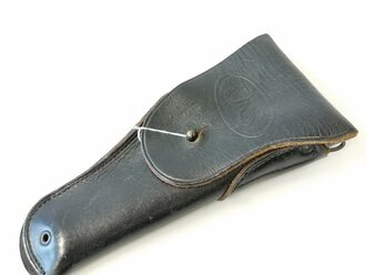 U.S. Colt holster. Blackened leather, used, good condition