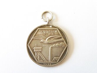 Reichsbund der Brieftaubenzüchter, tragbare Medaille " Für hervorragende Leistungen im Bunde 1933" Durchmesser 25mm