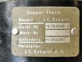 Luftwaffe Doppel  Thermometer FL 20331-3. Ungebrauchtes Stück in der originalen Verpackung mit Prüfschein, Funktion nicht geprüft