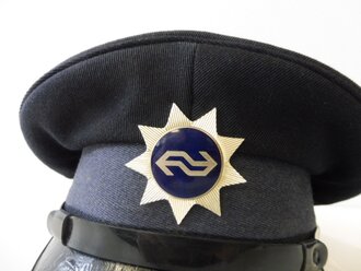 Schirmmütze, niederländische Spoorwegpolitie (Bahnpolizei), Kopfgrösse 55