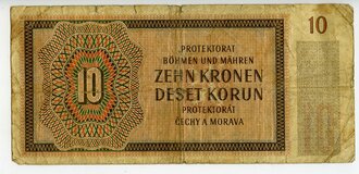 Protektorat Böhmen und Mähren, Banknote Zehn...