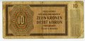 Protektorat Böhmen und Mähren, Banknote Zehn Kronen 1942