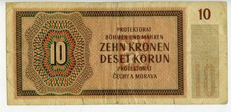 Protektorat Böhmen und Mähren, Banknote Zehn Kronen 1942