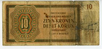 Protektorat Böhmen und Mähren, Banknote Zehn Kronen 1942