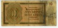 Protektorat Böhmen und Mähren, Banknote Zehn Kronen 1942