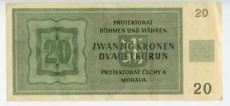 Protektorat Böhmen und Mähren, Banknote Zwanzig...